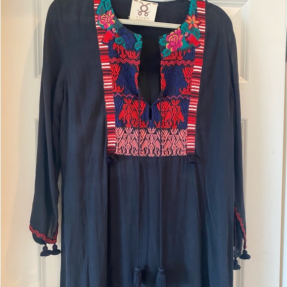 Figue Embroidered Maxi Dress Size L - Picture 2 of 9